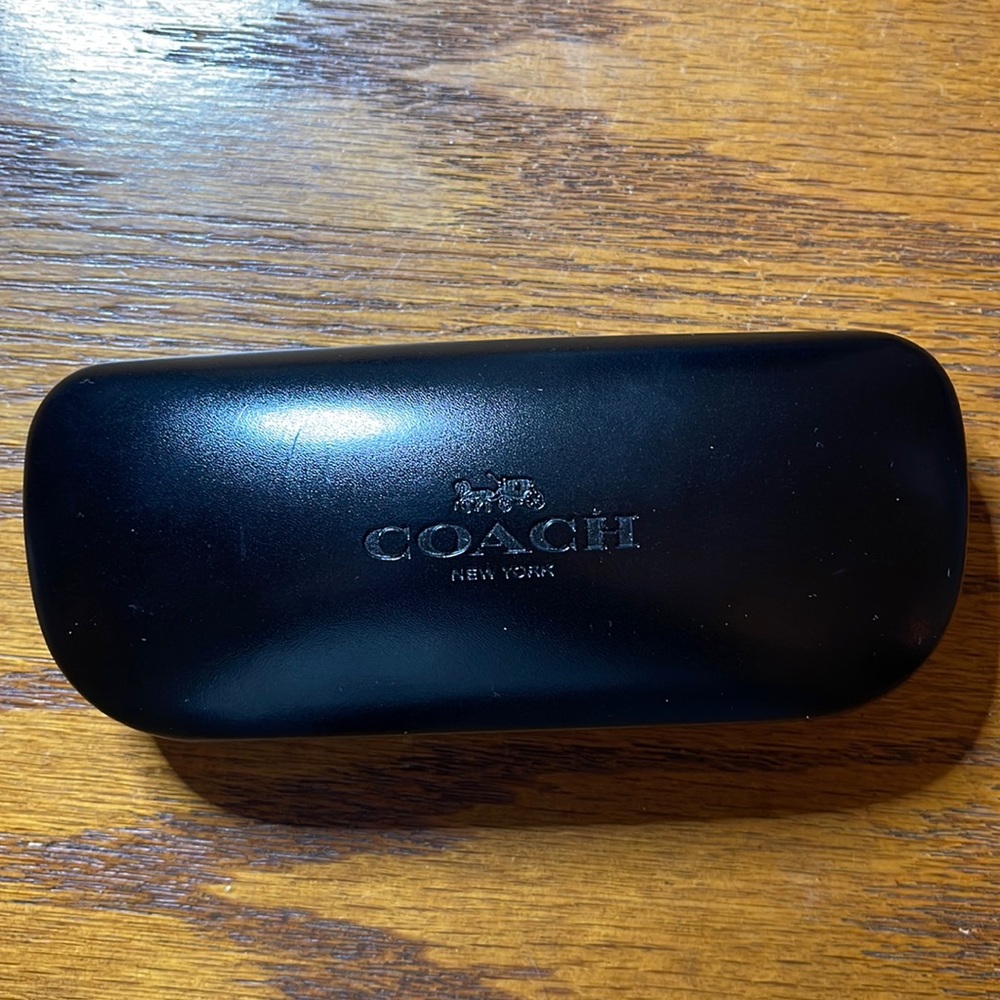 Black coach eyeglass case